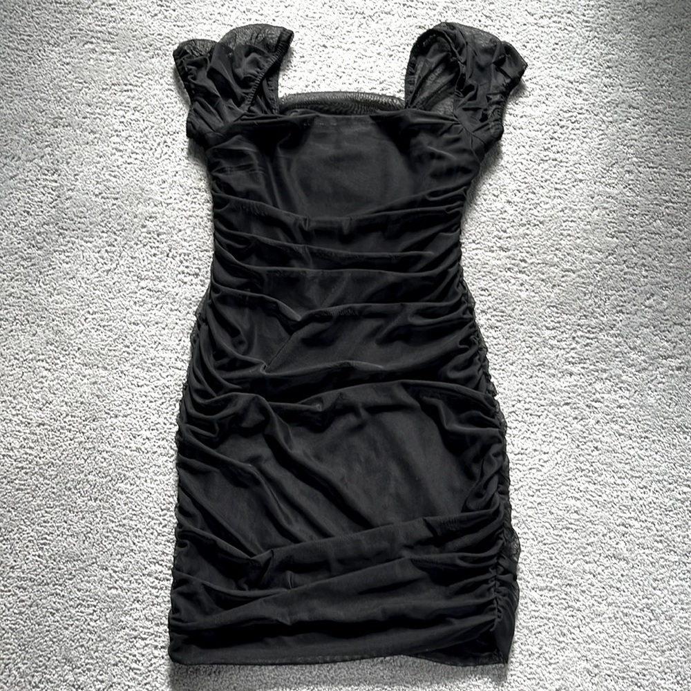 princess polly black charvi mini dress